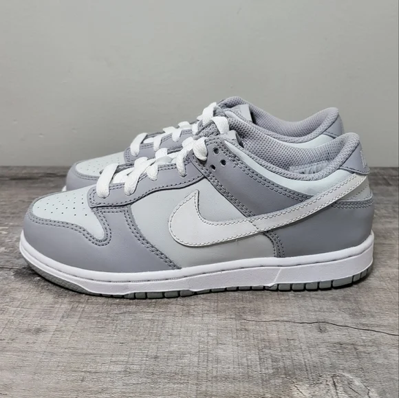NEW Kids (PS) Nike Dunk Low Two-Toned Grey - DH9756-001 - Picture 4 of 11